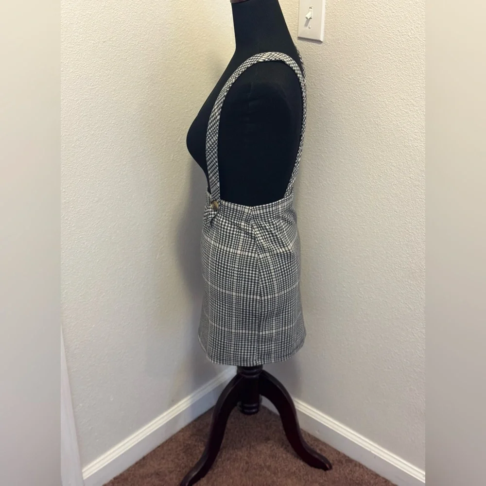 2 FOR $20Holluster Plaid Jumper Suspenders Pinafore Skirt Overalls School Girl S - Picture 3 of 10